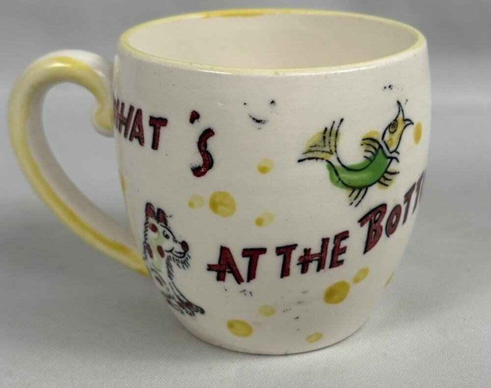 Nasco 1950s Ceramic Mug With Duck At The Bottom